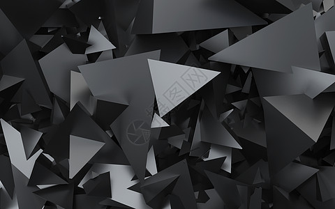 黑色立体几何场景背景图片