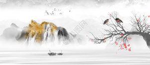 中国风山水画风景图片