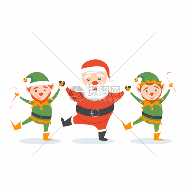 gif动图 动态元素 跳舞的圣诞老人gif.psd,gif