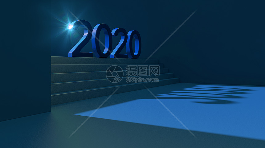 简约蓝色科技2020图片