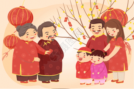 大v发声中国习俗新年拜年gif高清图片
