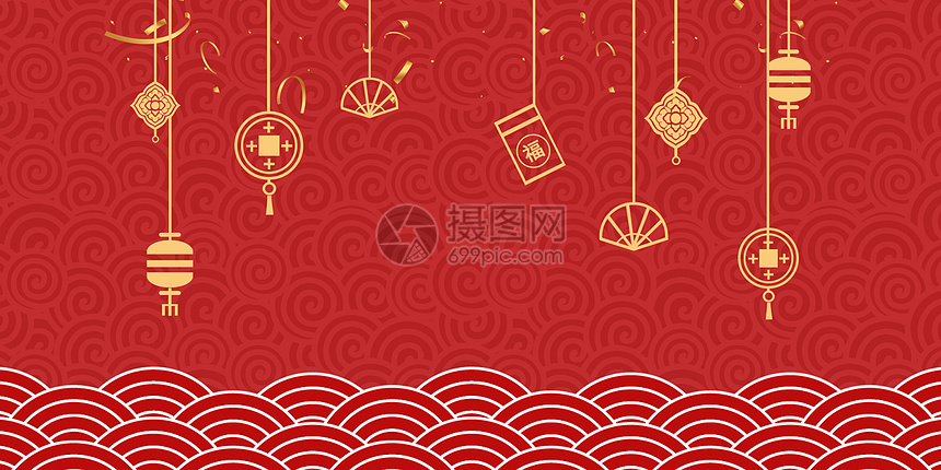 简约新年背景图片