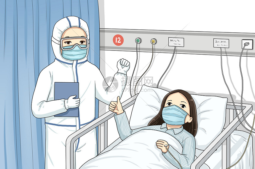 医生和病人互相鼓励