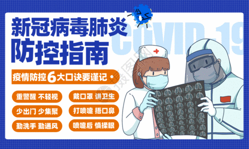 新冠肺炎疫情防控知识社区宣传海报gif图片