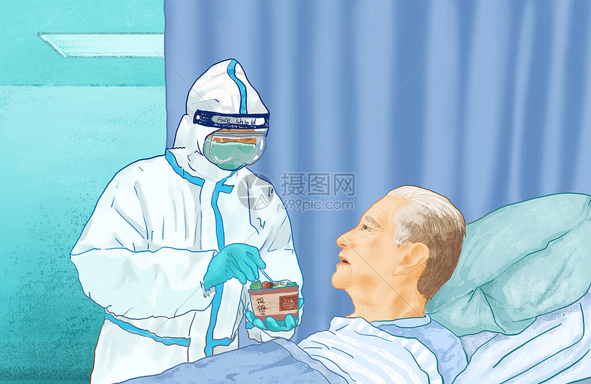 医生照顾病人