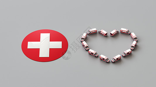 白色瑞士牧羊人创意医疗场景设计图片