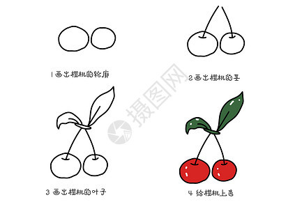 樱桃简笔画教程图片