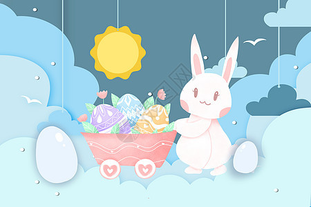 复活节睡觉的兔子图片