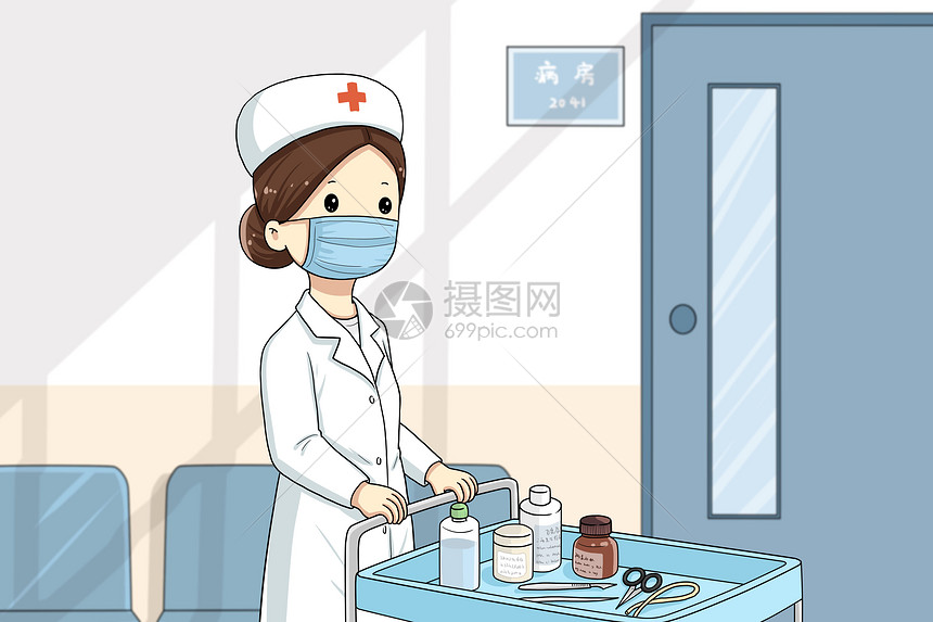 工作中的小护士