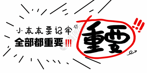 营销网络小本本要记牢全部都重要公众号网络热词配图GIF高清图片