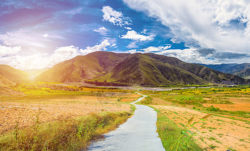 乡村公路背景设计图片