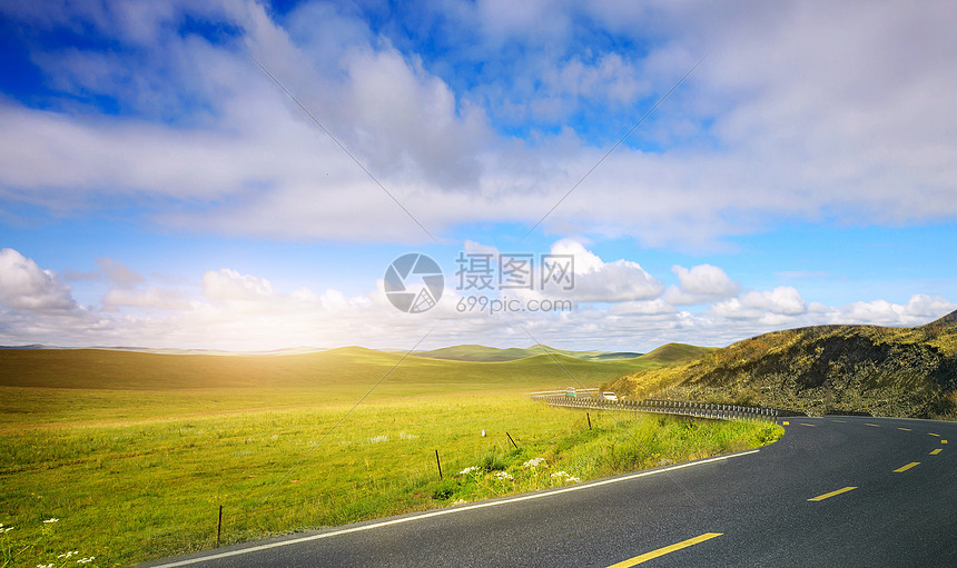 美丽的乡村公路背景图片