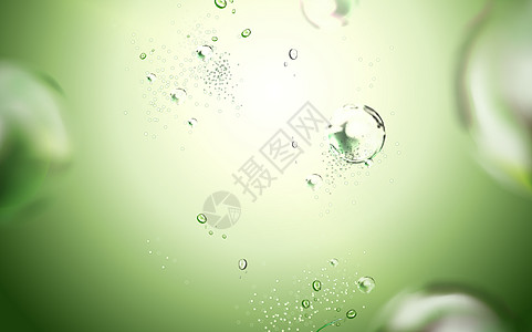 水润绿色化妆品背景设计图片