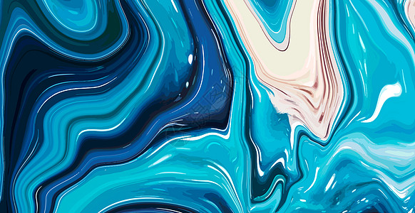 色彩液体流动蓝色抽象背景设计图片