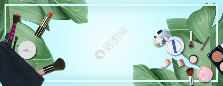 植物美妆背景图片