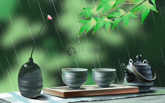 谷雨茶寄情图片