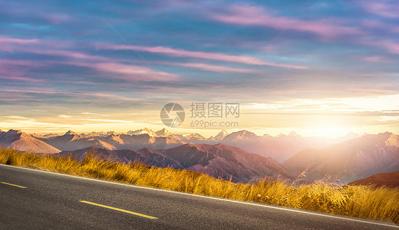 美丽的乡村公路背景图片