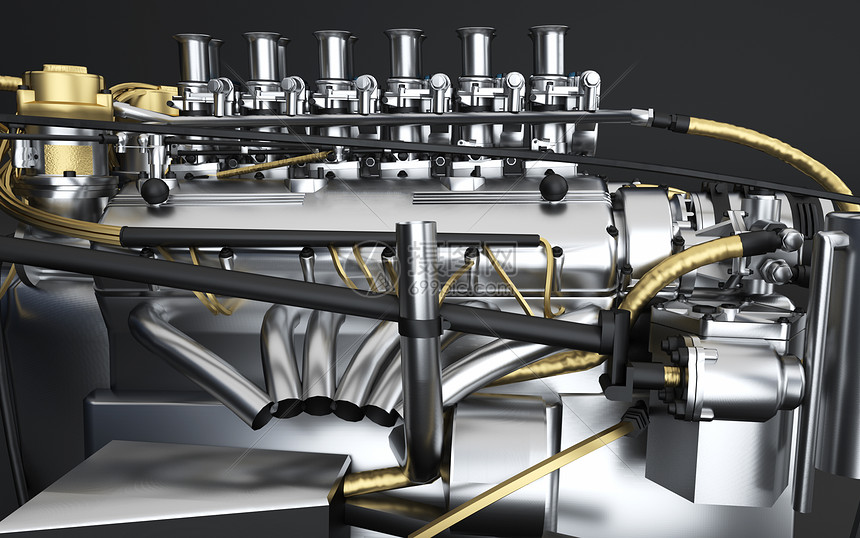 机械发动机特写图片图片