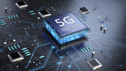 网速5G科技芯片设计图片