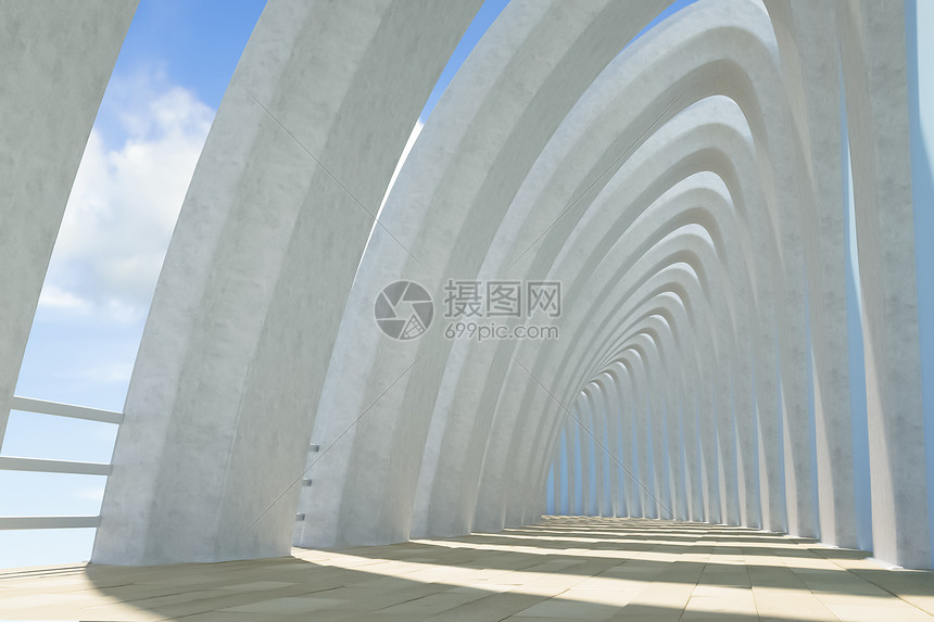 C4D建筑空间场景图片