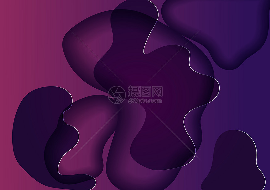 紫色3D立体背景图片