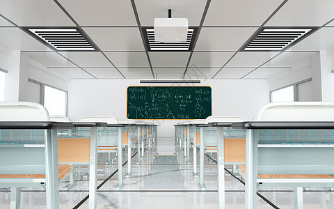 C4D教室课桌背景图片