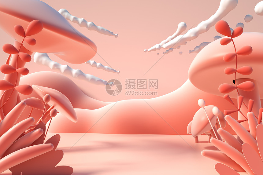 C4D创意三维插画图片