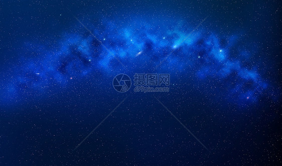 原创蓝色璀璨星空背景图片