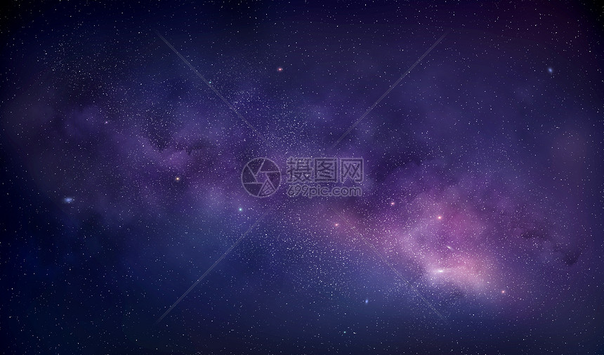 原创紫色璀璨星空背景图片