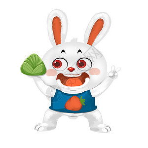 兔子吃粽子图片