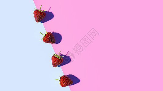 草莓创意场景背景图片