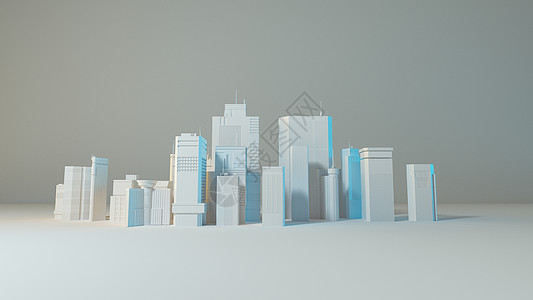 创意立体城市场景背景图片