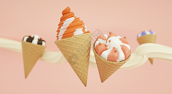美食插画创意冰淇淋设计图片