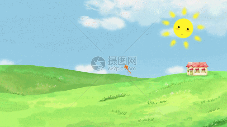 gif动图 动态背景 夏天卡通小景gif.gif