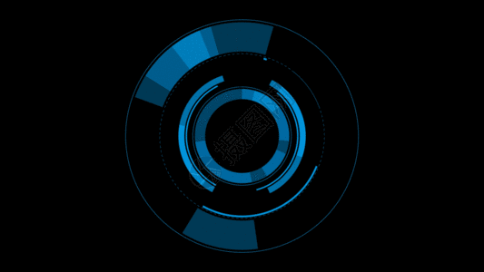 粒子科技动图着色科技旋转圆圈4KGIF高清图片