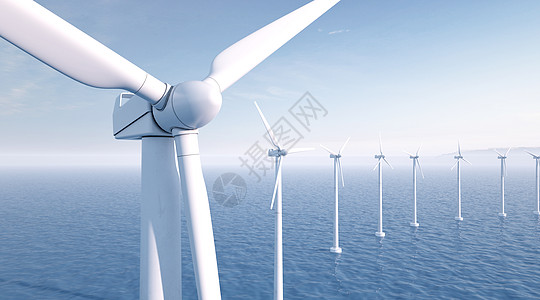 新能源服务平台风力发电场景设计图片
