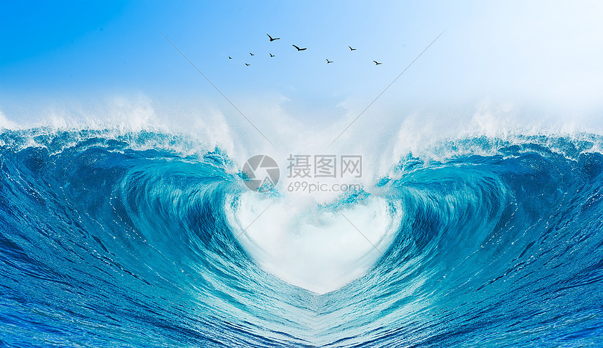 海浪背景图片