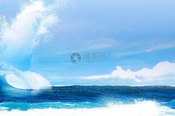 海浪背景图片