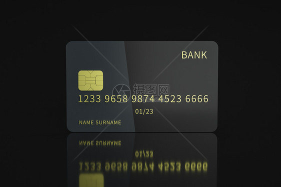 C4D立体信用卡场景图片