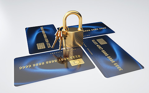个人信用卡银行卡安全背景图片