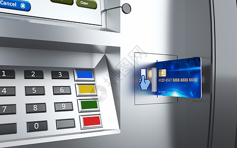 交易安全ATM机信用卡设计图片