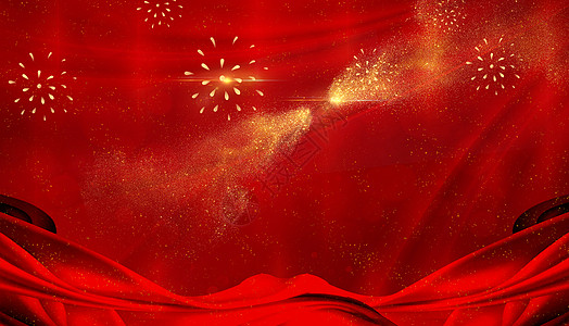 红绸红金背景设计图片