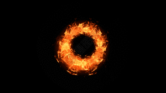 火焰元素火元素环形GIF高清图片