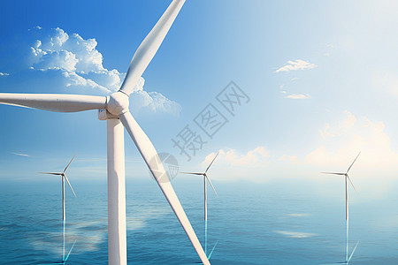 风力发电机背景图片
