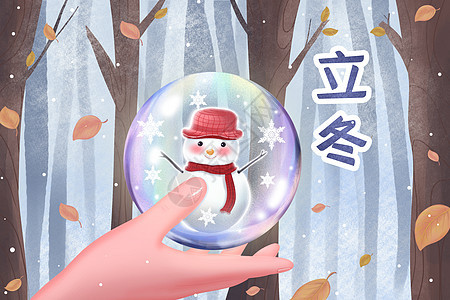 水晶球里面的小雪人图片