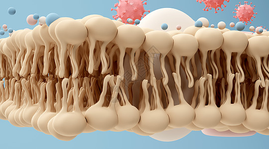 3D脂肪蛋白质场景背景图片