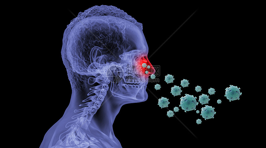 人体鼻炎场景图片