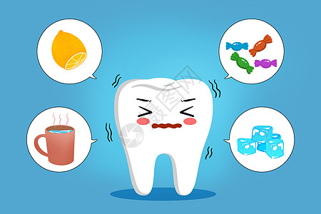 牙齿敏感牙科配图高清图片