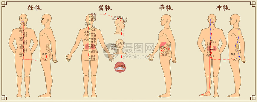 奇经八脉中医经络图一