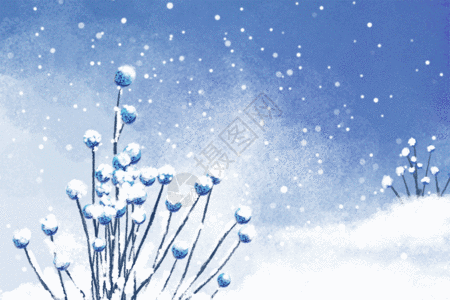 大雪节气车gif图片